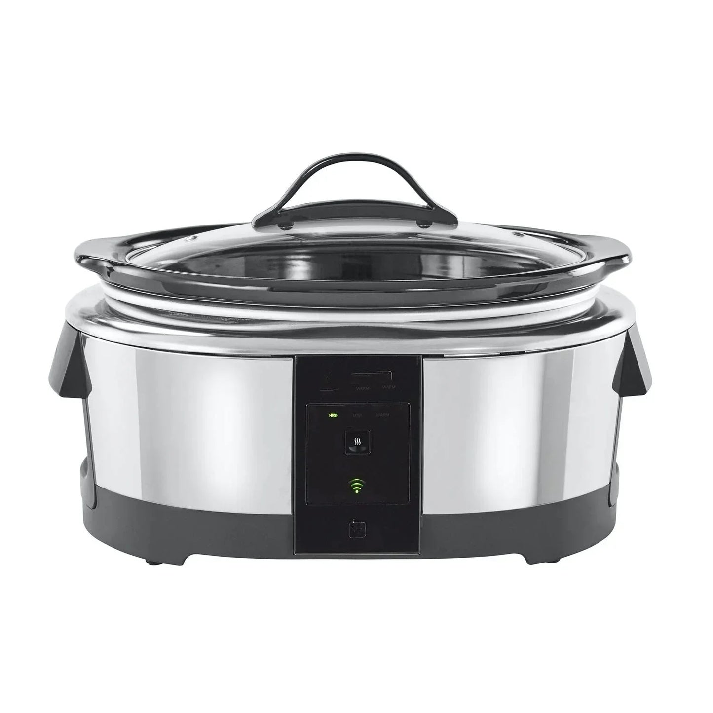 6 Quart Programmable Slow Cooker and Food Warmer Works with Alexa Stainless Steel