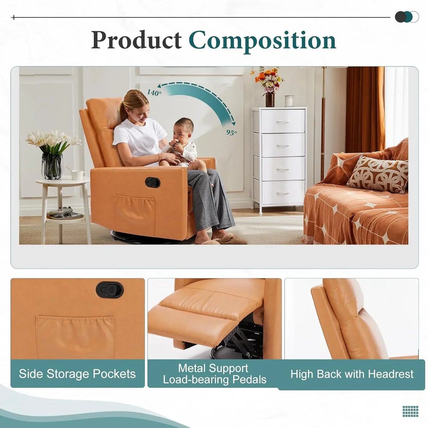 Adult recliner living room massage recliner adjustable home theater chair single sofa
