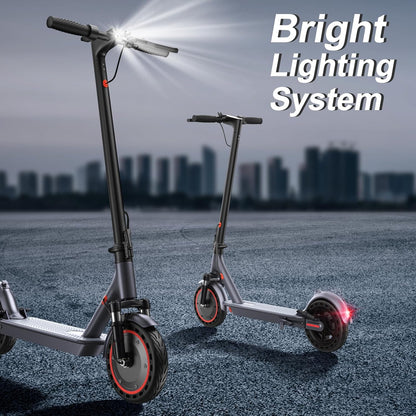 Electric Scooter 350W/500W Powerful Motor 8.5"/10" Solid Tires 19/22Mph 28/21/12 Miles Range
