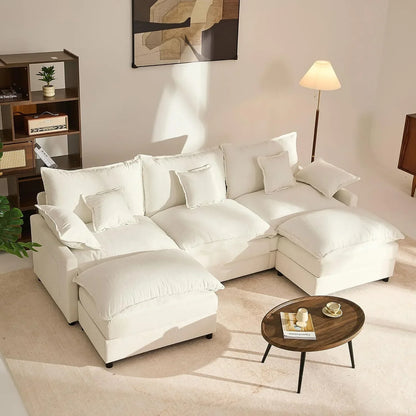 108" U-shaped sofa modular sofa Comfortable cloud sofa