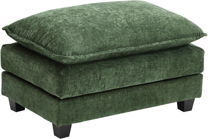111.4 Inch L Shaped Modern Sofa Modular Cloud Sofa with Ottoman 4 Seater Chenille Deep Seat Sofa