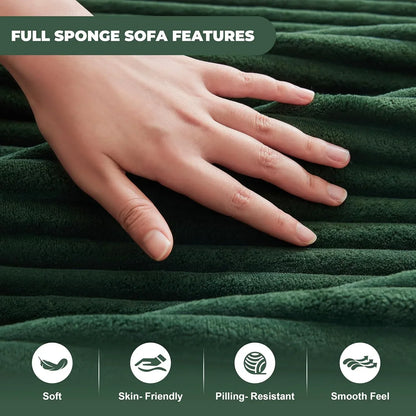 110-inch cloud sofa boneless sofa in the living room modular sofa with deep seats