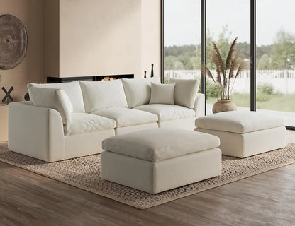110 inch cloud sectional sofa for living room convertible L-shaped sofa 3 seater sectional sofa