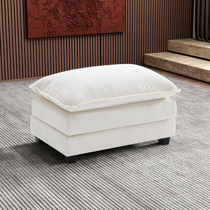 111.4 Inch L Shaped Modern Sofa Modular Cloud Sofa with Ottoman 4 Seater Chenille Deep Seat Sofa