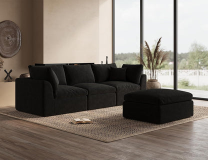 110 inch cloud sectional sofa for living room convertible L-shaped sofa 3 seater sectional sofa