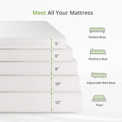 8-inch double mattress with memory foam for medium firm support