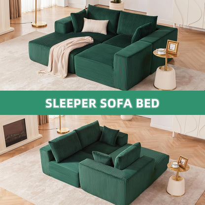108-inch modular sofa cloud modular sofa with deep seat and reclining chair upholstered sofa