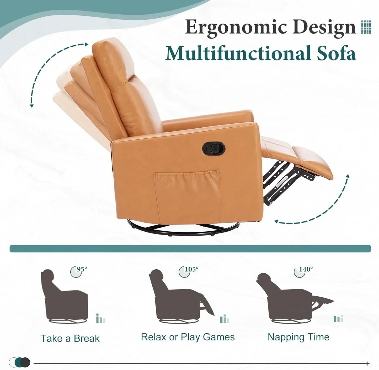 Adult recliner living room massage recliner adjustable home theater chair single sofa
