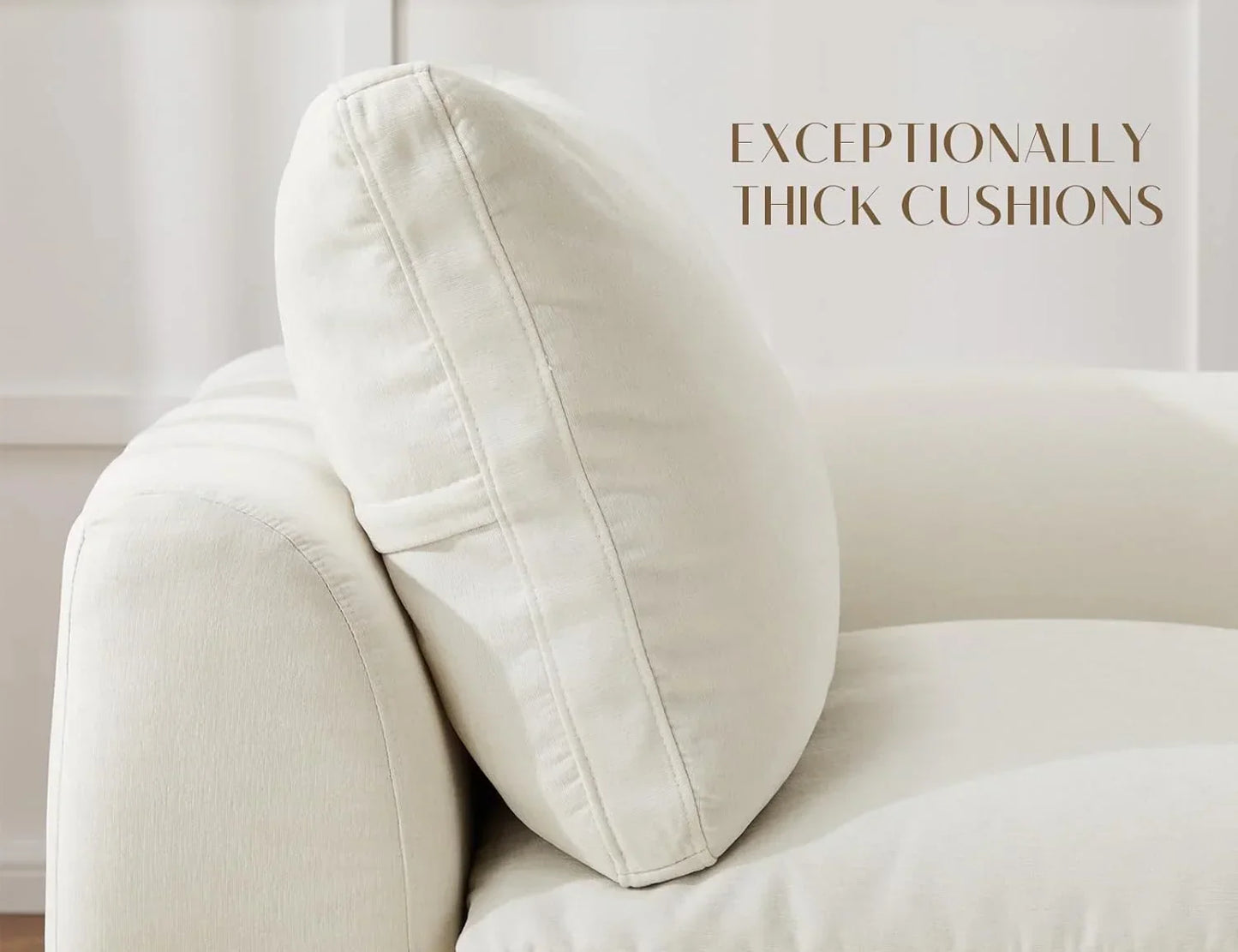 110 inch cloud sectional sofa for living room convertible L-shaped sofa 3 seater sectional sofa
