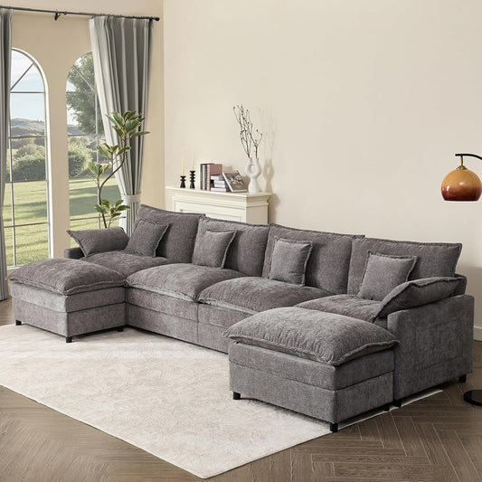 108" U-shaped sofa modular sofa Comfortable cloud sofa