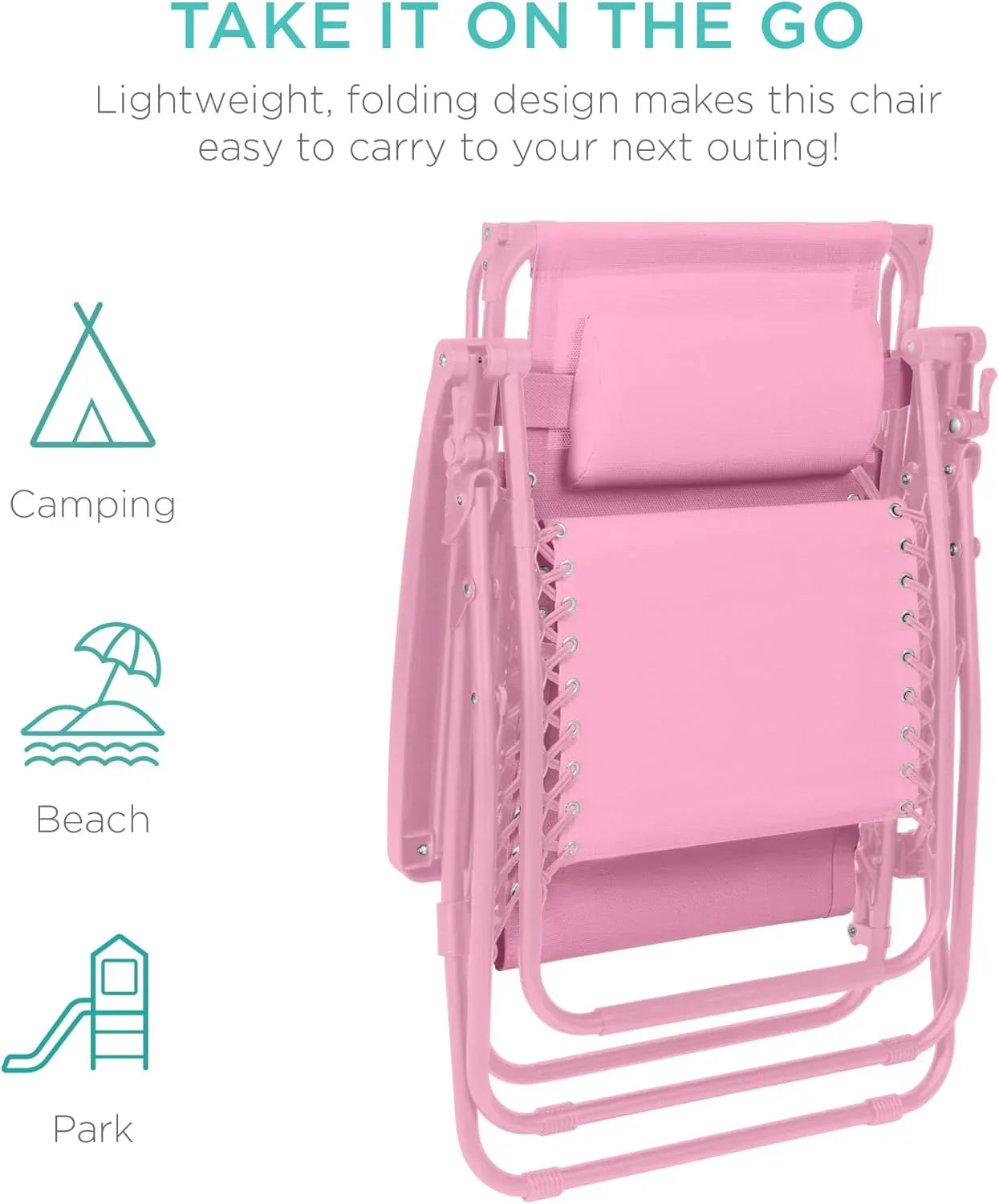 Best Choice Products Folding Zero Gravity Recliner Patio Lounge Chair Adjustable Canopy Shade