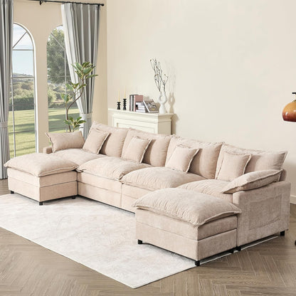108" U-shaped sofa modular sofa three-seater comfortable cloud sofa