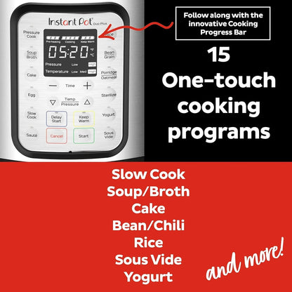 9-in-1 Multicooker Pressure Cooker Slow Cook Rice Maker Steamer Sauté Yogurt Warmer Sterilizer