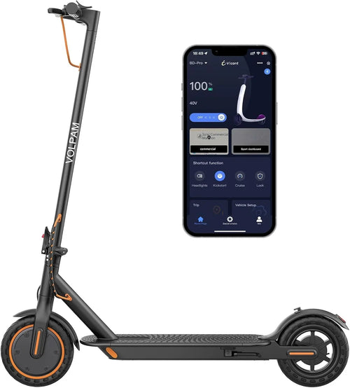 Electric Scooter 350W/500W Powerful Motor 8.5"/10" Solid Tires 19/22Mph 28/21/12 Miles Range