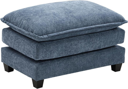 111.4 Inch L Shaped Modern Sofa Modular Cloud Sofa with Ottoman 4 Seater Chenille Deep Seat Sofa