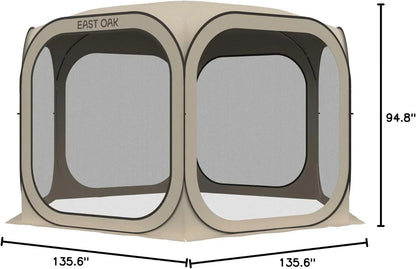EAST OAK Screen House Tent Pop-Up Portable Screen Room Canopy Instant Screen Tent 10 x 10 FT