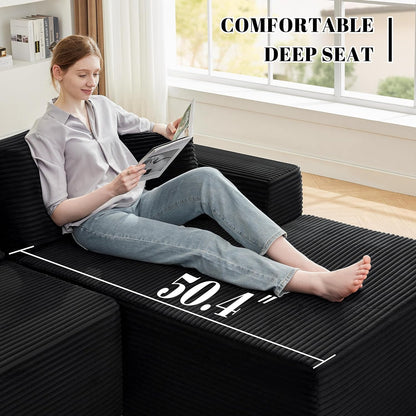 110-inch cloud sofa boneless sofa in the living room modular sofa with deep seats