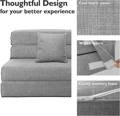 60 inch pull out sofa bed memory foam sofa with 2 pillows futon bed guest bed and pull out sofa