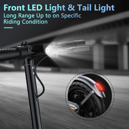 Electric Scooter 350W/500W Powerful Motor 8.5"/10" Solid Tires 19/22Mph 28/21/12 Miles Range