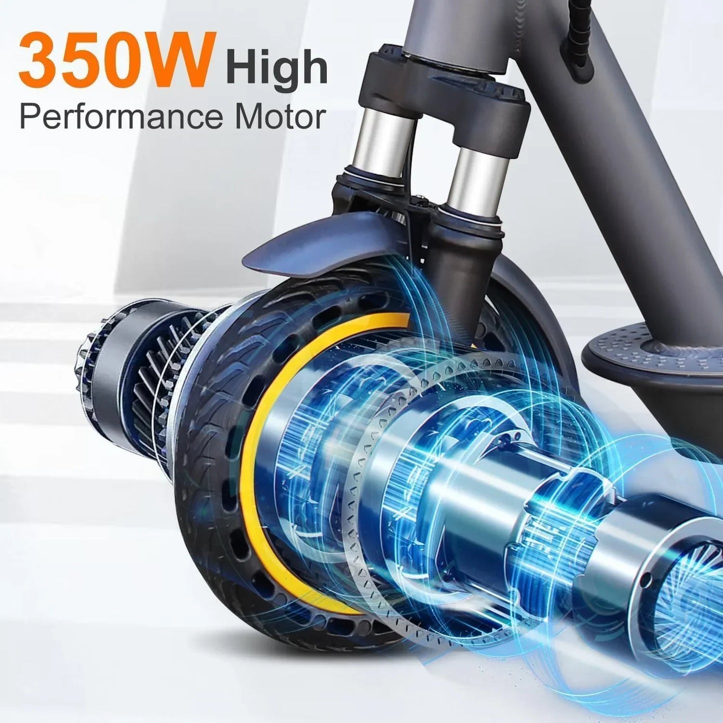 Electric Scooter 350W/500W Powerful Motor 8.5"/10" Solid Tires 19/22Mph 28/21/12 Miles Range
