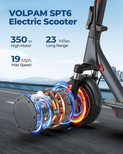 Electric Scooter 350W/500W Powerful Motor 8.5"/10" Solid Tires 19/22Mph 28/21/12 Miles Range