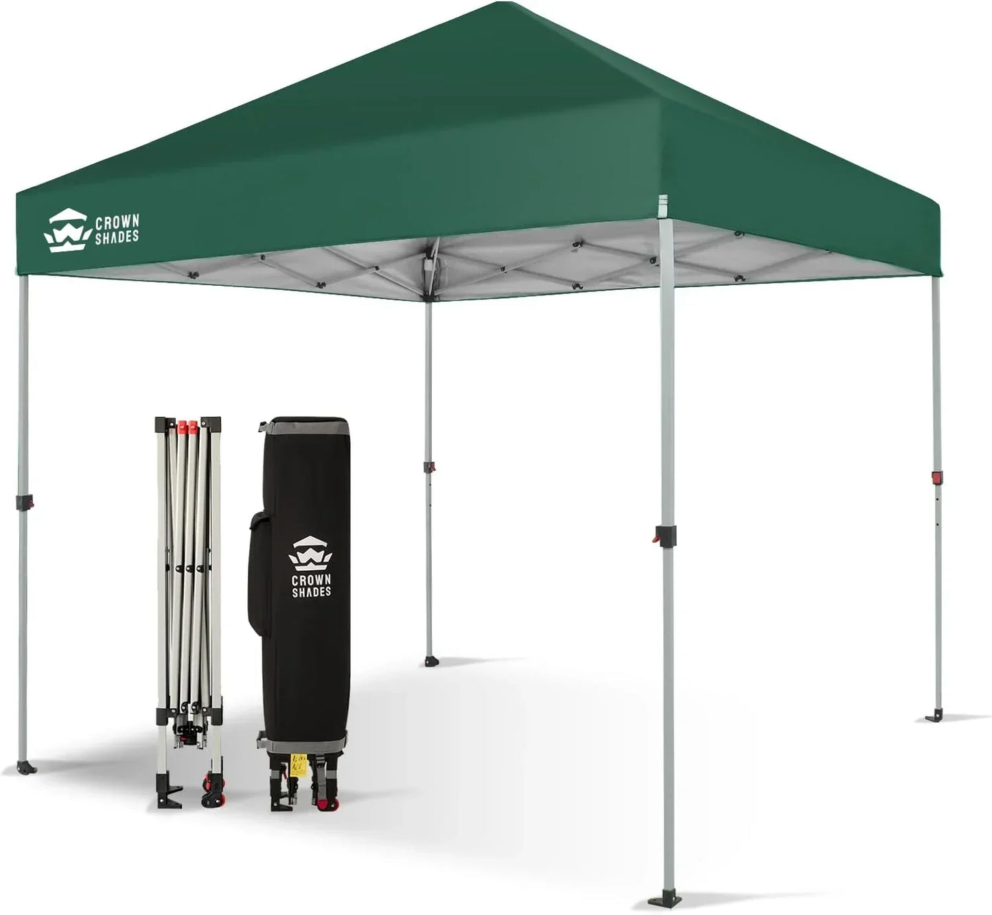 10x10 Pop-Up Awning One-Click Installation Beach Tent Outdoor Sunshade Silver Coated Top