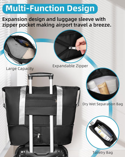 6-piece luggage set, expandable hardshell suitcase set with spinner wheels, lightweight rolling luggage set