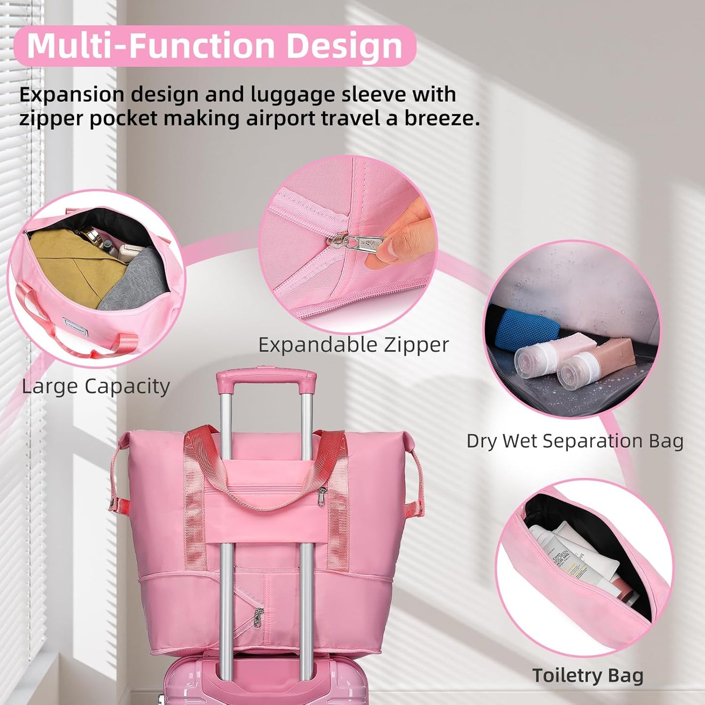 6-piece luggage set, expandable hardshell suitcase set with spinner wheels, lightweight rolling luggage set