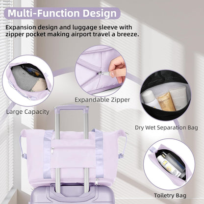 6-piece luggage set, expandable hardshell suitcase set with spinner wheels, lightweight rolling luggage set