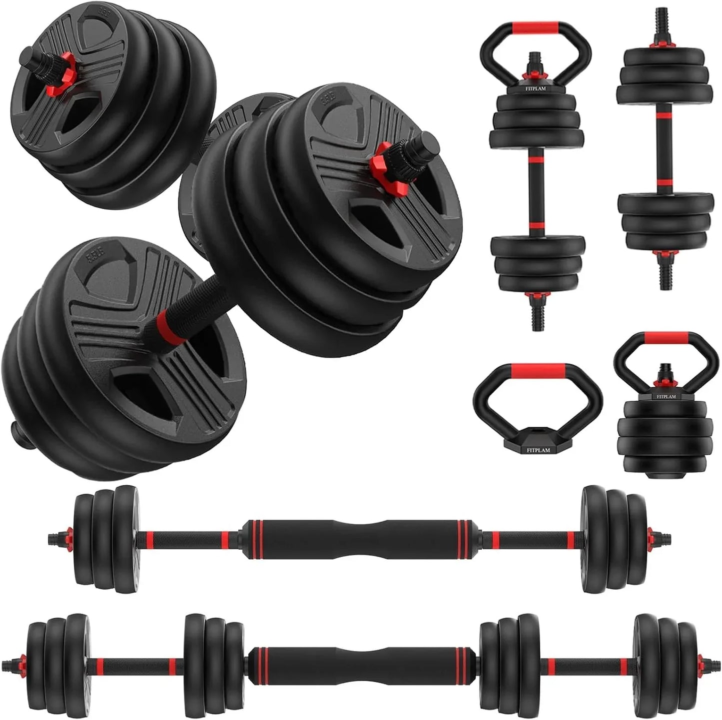 Adjustable dumbbell kit with upgraded nuts Barbell push-up stand push-up stand