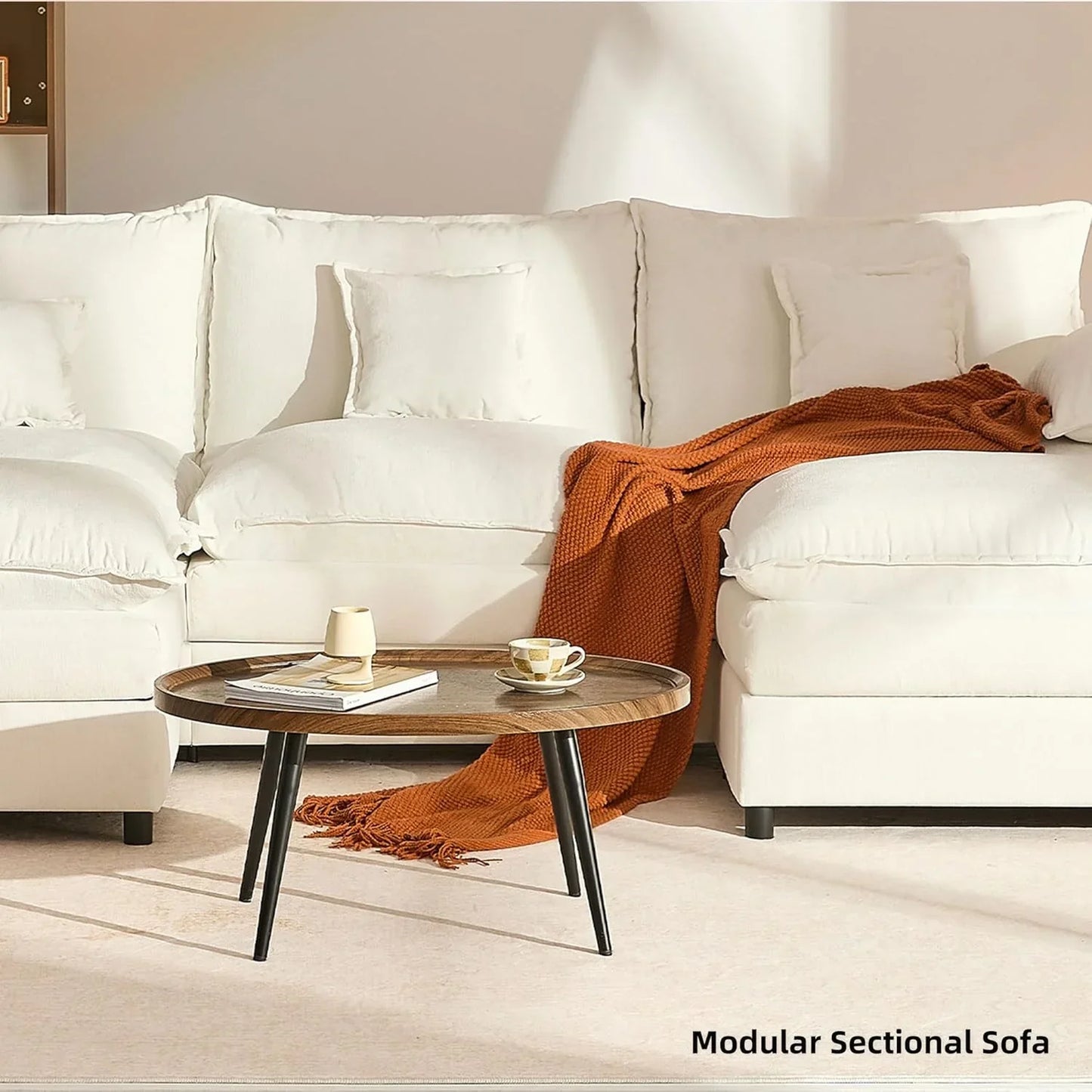 108" U-shaped sofa modular sofa Comfortable cloud sofa