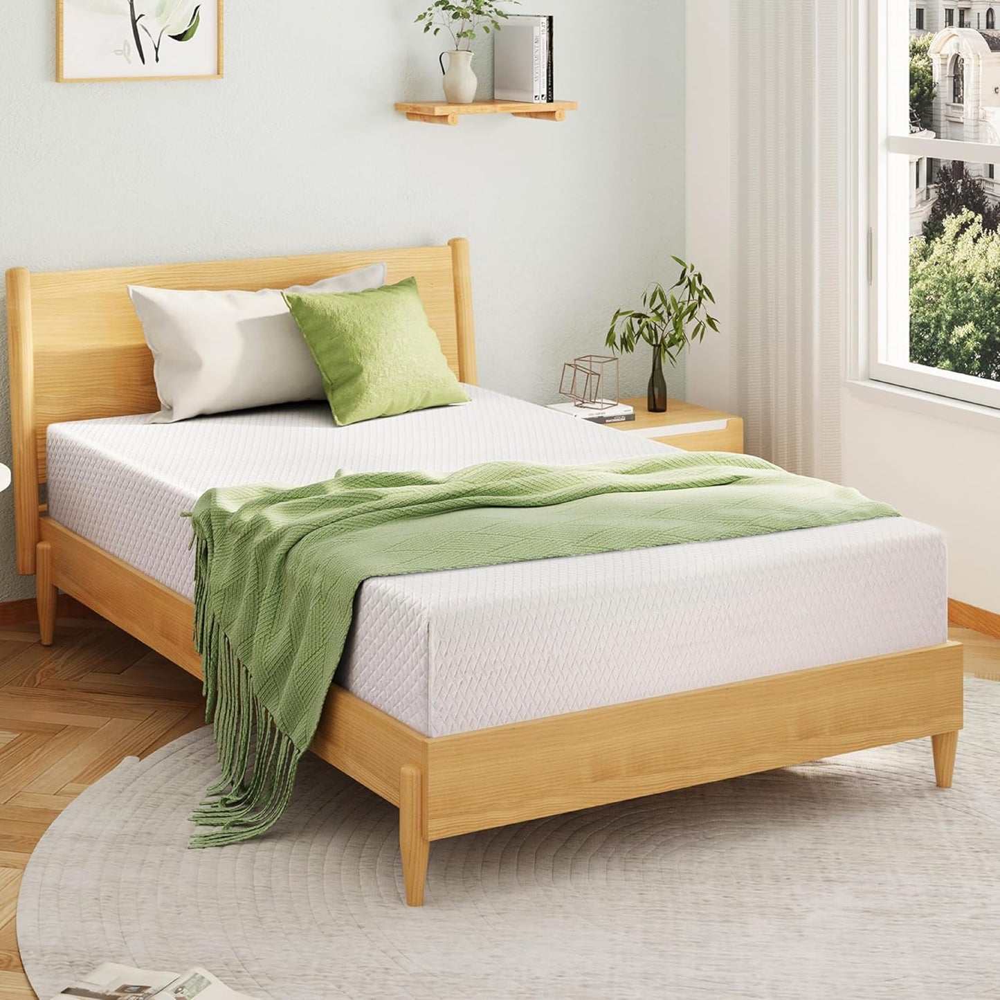 8-inch double mattress with memory foam for medium firm support