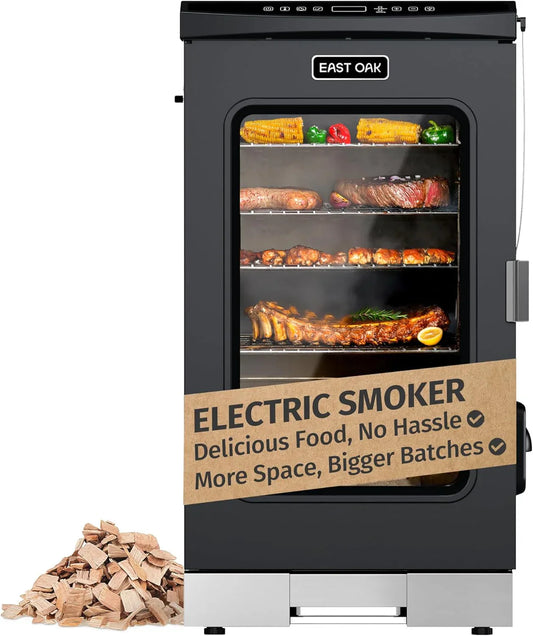 EAST OAK 30" Outdoor Electric Smoker Built-in meat probe smokes up to 6 times longer