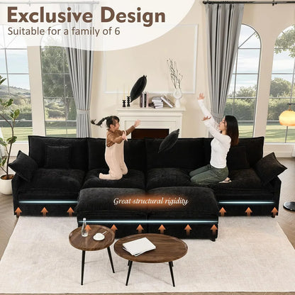 108 Inch U Shape Sofa Sectional Sofa Comfortable Cloud Sofa Living Room Deep Seat Sofa