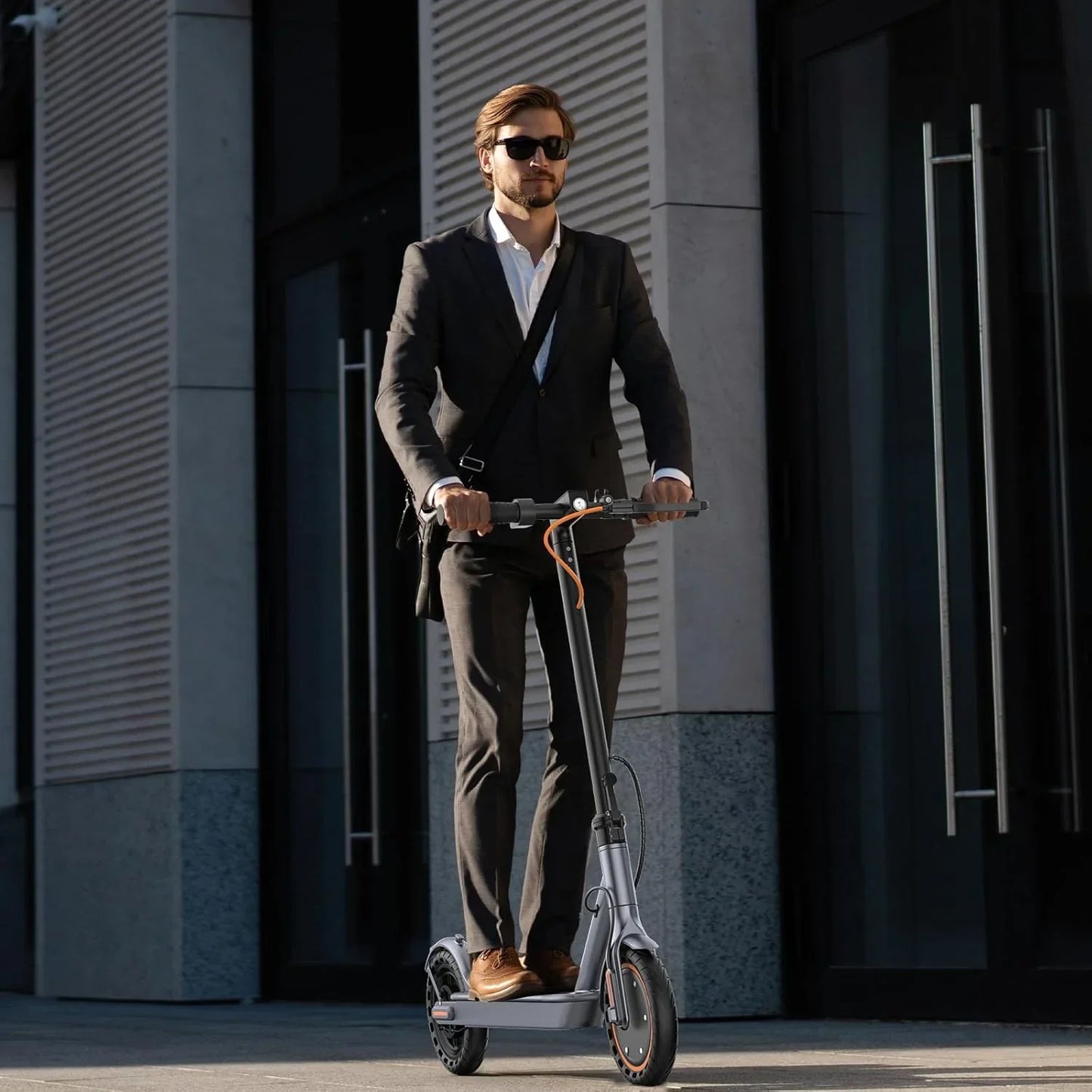 Electric Scooter 350W/500W Powerful Motor 8.5"/10" Solid Tires 19/22Mph 28/21/12 Miles Range