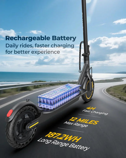 Electric Scooter 350W/500W Motor Top Speed 19/22 mph Max 16/23/28Miles Ranges Foldable E Scooter