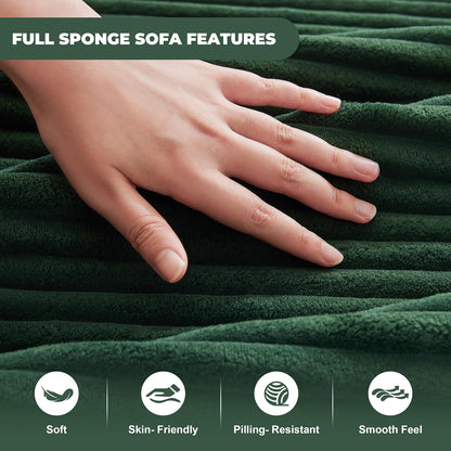110 Cloud Sectional Couch, Boneless Sofa for Living Room Modular Sectional Sofa with Deep Seat