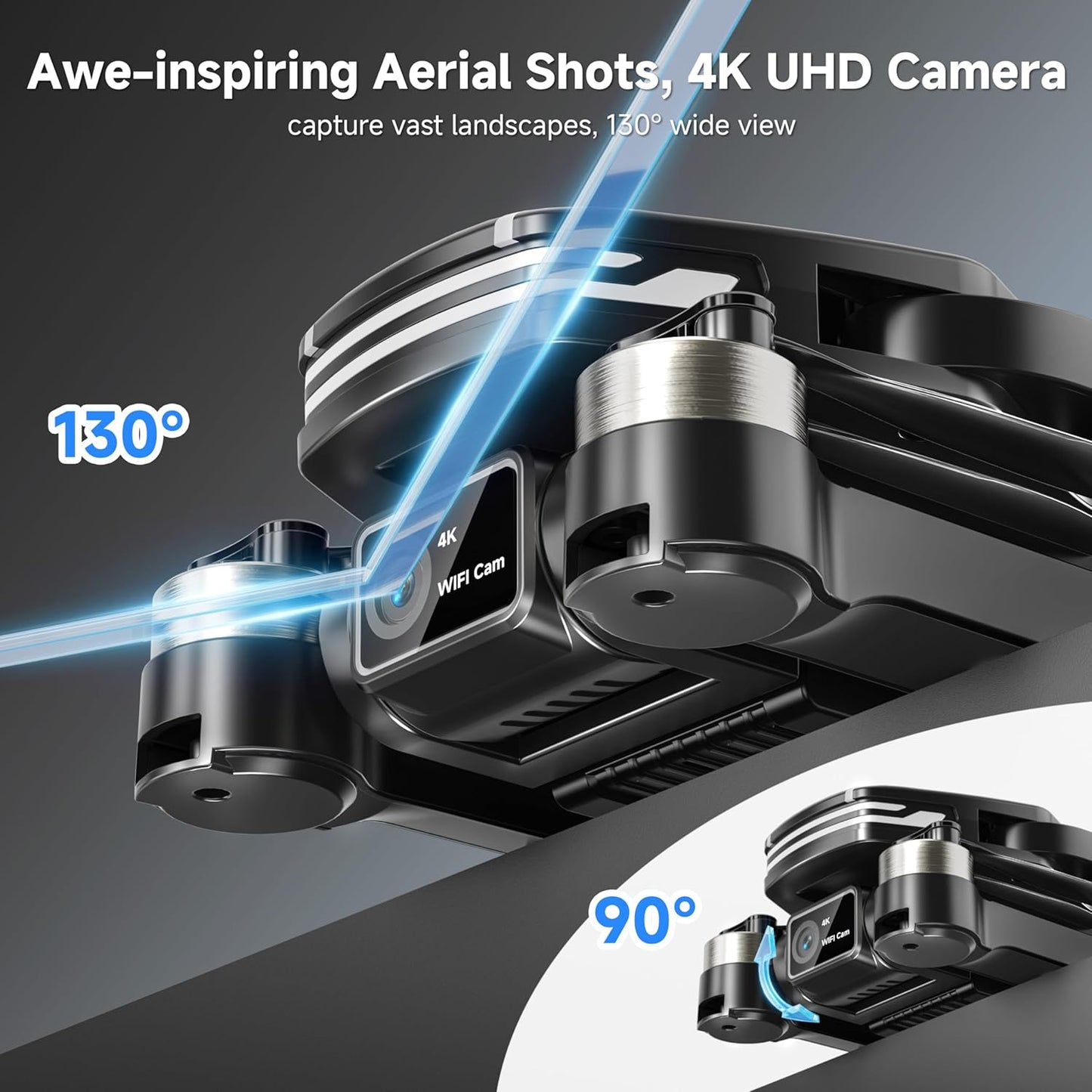 Adult drone with camera, 4K brushless motor drone, suitable for children beginners, FPV foldable remote control quadcopter