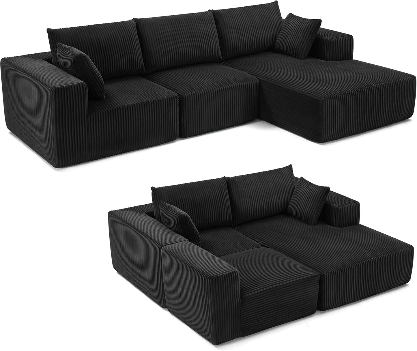 108 Modular Sectional Sofa Cloud Sectional Couch Modern Modular L-Shape Sofa Couch