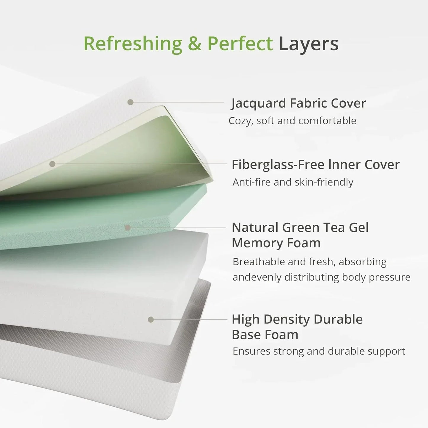 8-inch double mattress with memory foam for medium firm support
