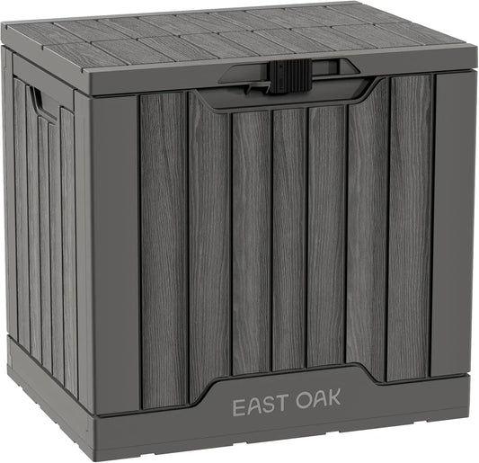 EAST OAK Outdoor Storage Box 60 Gallon Deck Box Indoor and Outdoor Use Waterproof Resin Storage