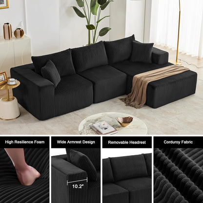 108 Modular Sectional Sofa Cloud Sectional Couch Modern Modular L-Shape Sofa Couch