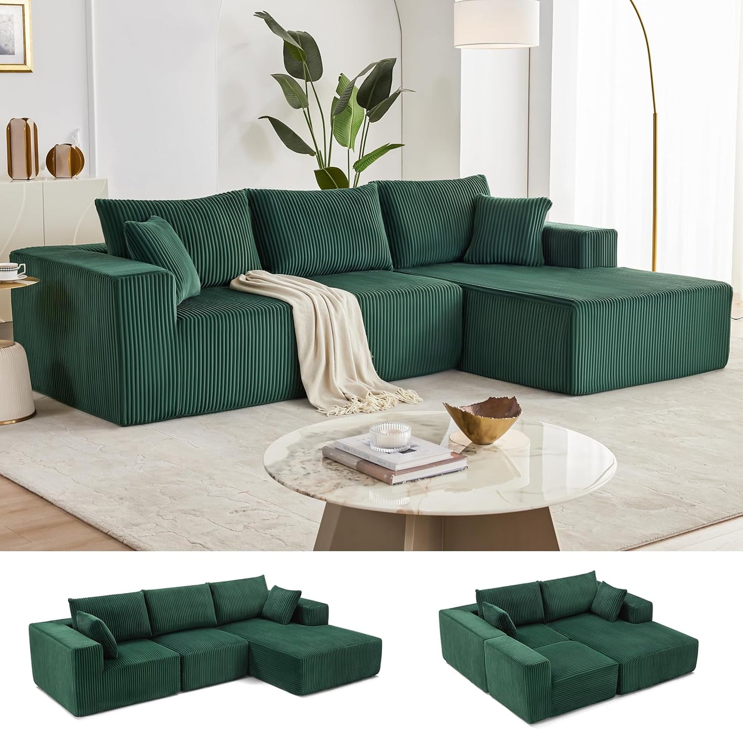 108 Modular Sectional Sofa Cloud Sectional Couch Modern Modular L-Shape Sofa Couch