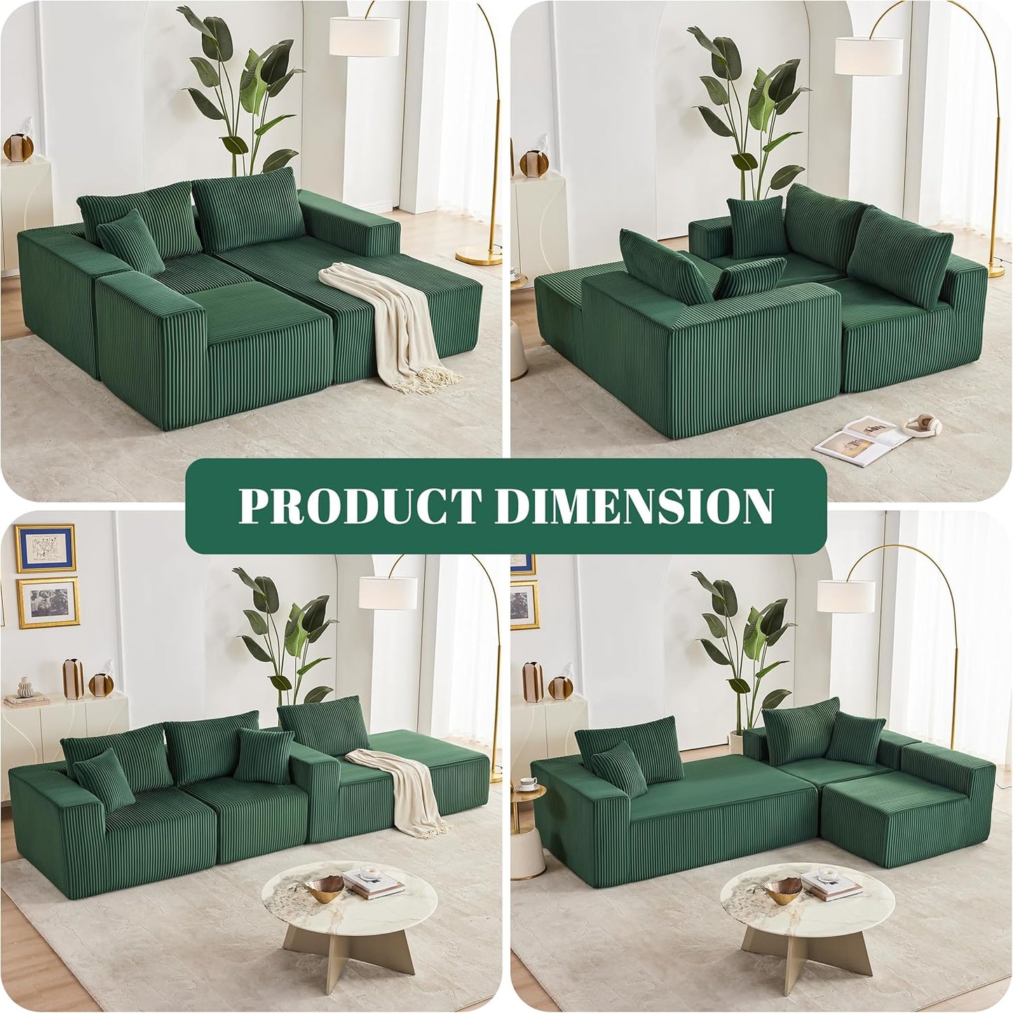 108 Modular Sectional Sofa Cloud Sectional Couch Modern Modular L-Shape Sofa Couch