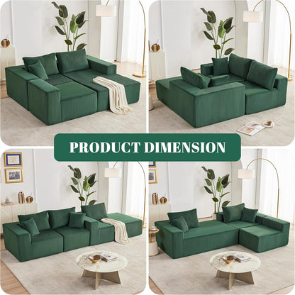108 Modular Sectional Sofa Cloud Sectional Couch Modern Modular L-Shape Sofa Couch