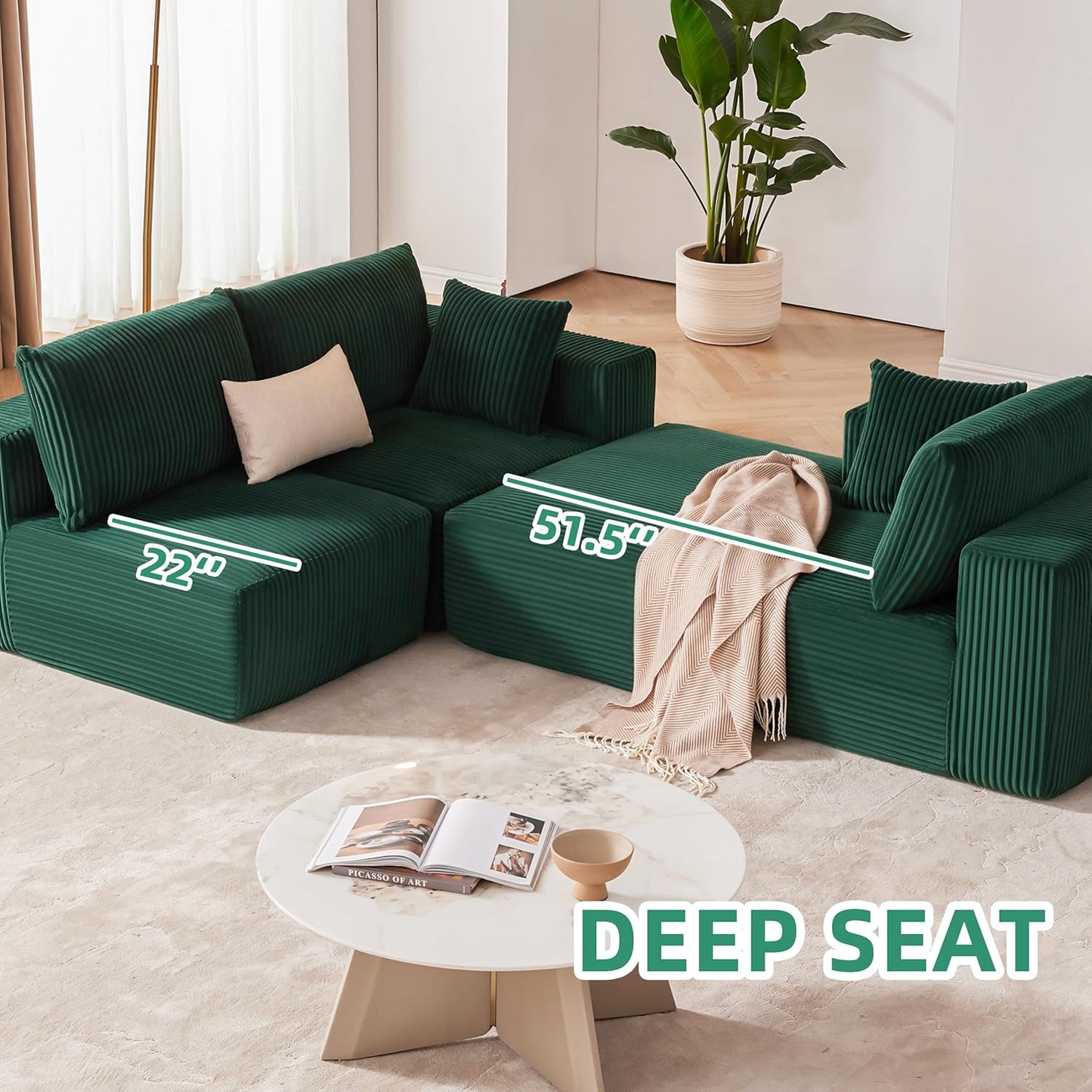108 Modular Sectional Sofa Cloud Sectional Couch Modern Modular L-Shape Sofa Couch