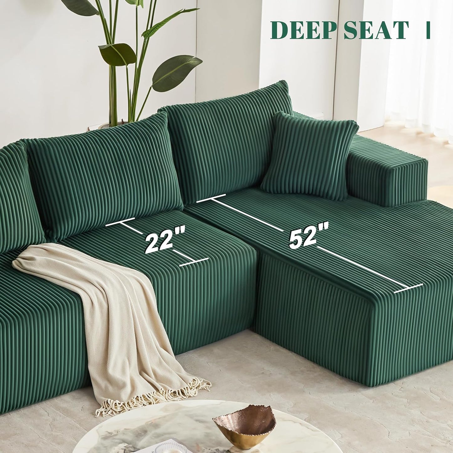 108 Modular Sectional Sofa Cloud Sectional Couch Modern Modular L-Shape Sofa Couch