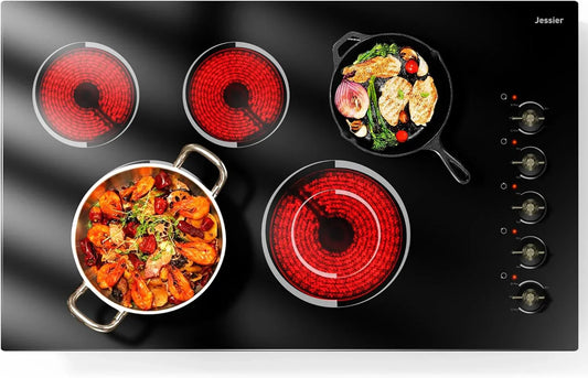 Electric Cooktop 30 Inch - 5 Burners Built-in Ceramic Cooktop 30" Electric Stove Top