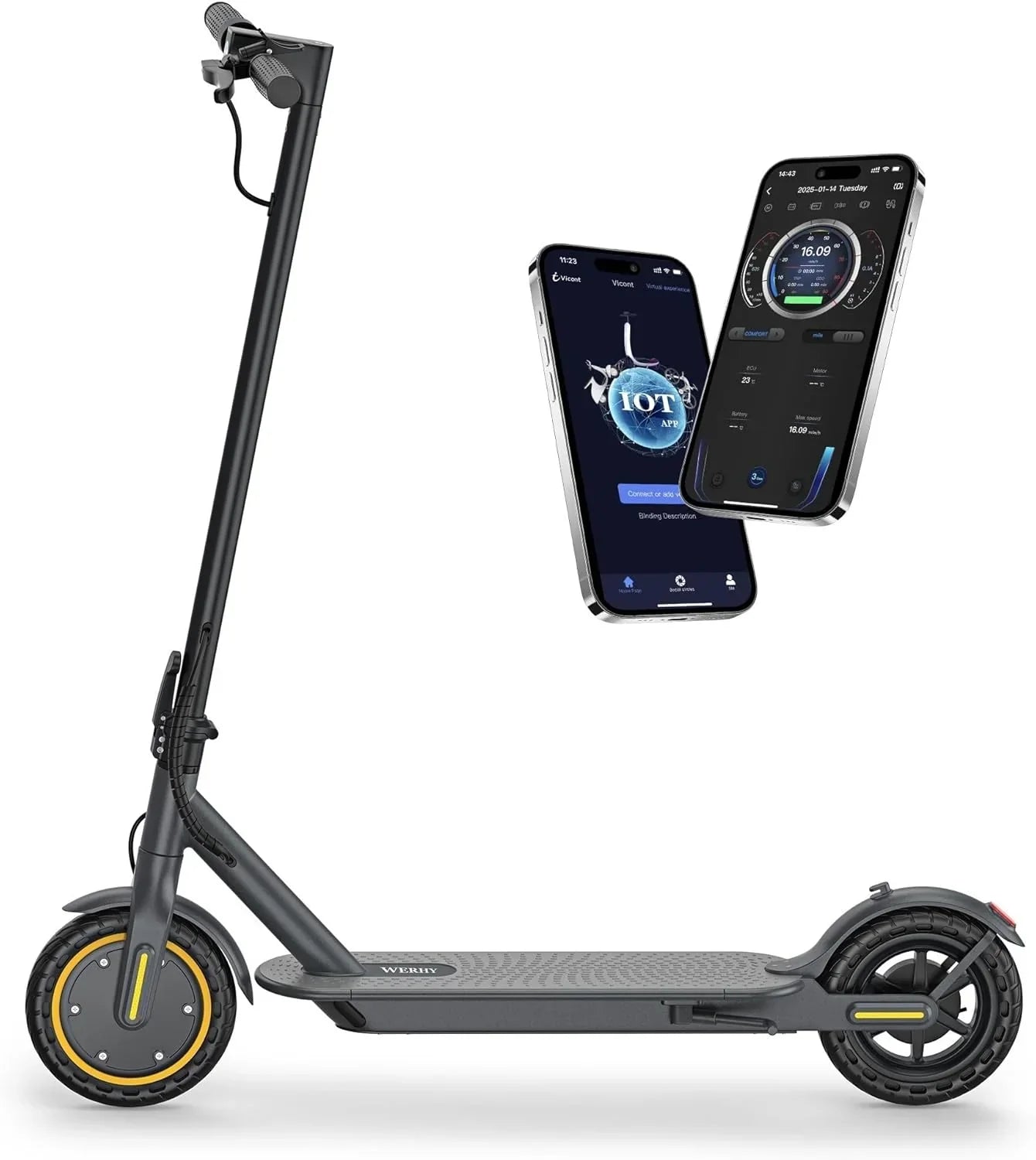Electric Scooter 350W/500W Motor Top Speed 19/22 mph Max 16/23/28Miles Ranges Foldable E Scooter