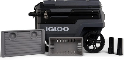 70Qt Wheeled Cooler Insulated Hard Shell Ice Chest